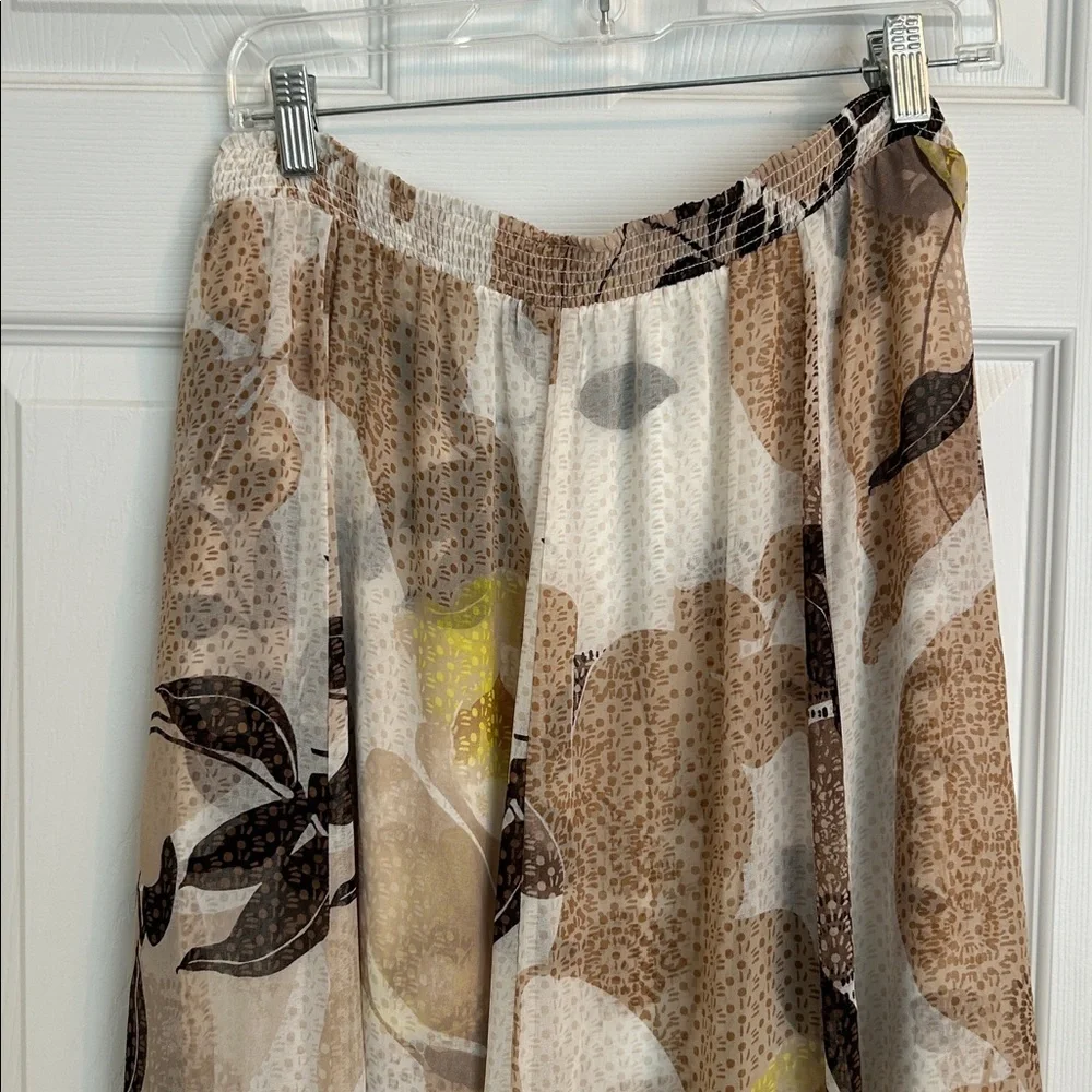 White House Black Market White Multi Floral Maxi Skirt
